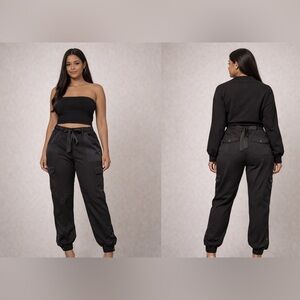 Women's Black Cargo Pants